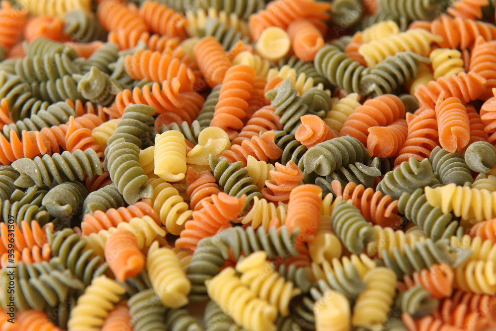 Colourful pasta, background image Colourful pasta, background image