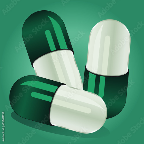 Vector medical pills. Online pharmacy. 