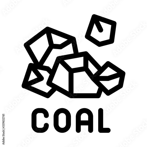 coal particles icon vector. coal particles sign. isolated contour symbol illustration