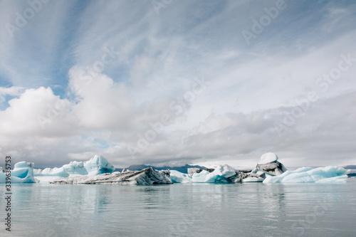Jökulsarlon glacier lagoon on breathtaking iceland