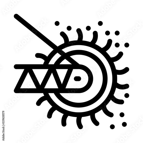 sharpening saw icon vector. sharpening saw sign. isolated contour symbol illustration
