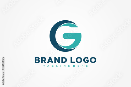 Abstract Circular Initial Letter G Logo. Usable for Business and Technology Logos. Flat Vector Logo Design Template Element.