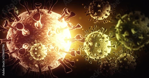 3D animation of Coronavirus