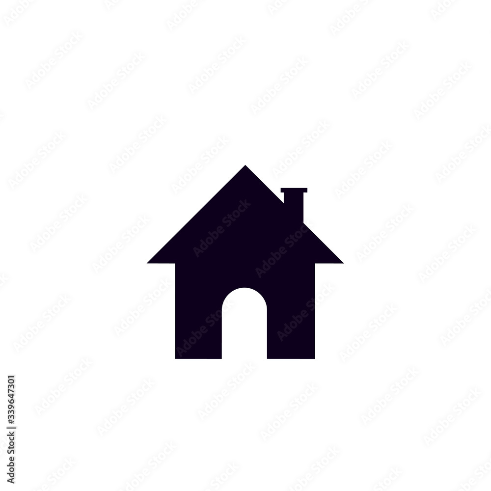 Home icon on white background. Home icon on white background.