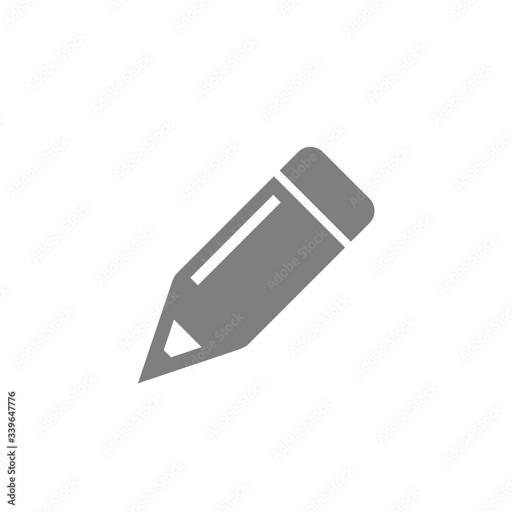 pencil icon on white background. pencil icon on white background.