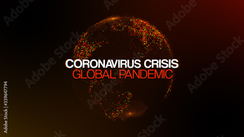 Coronavirus global pandemic concept 3d illustration for news and blogs. covid-19