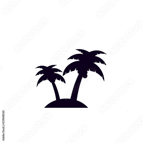 Palm tree icon on white background.