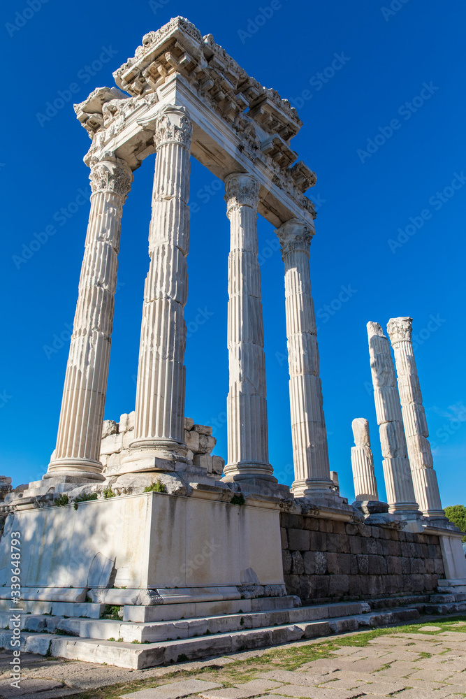 Trajan temple in ancient city of Pergamon in Turkey.