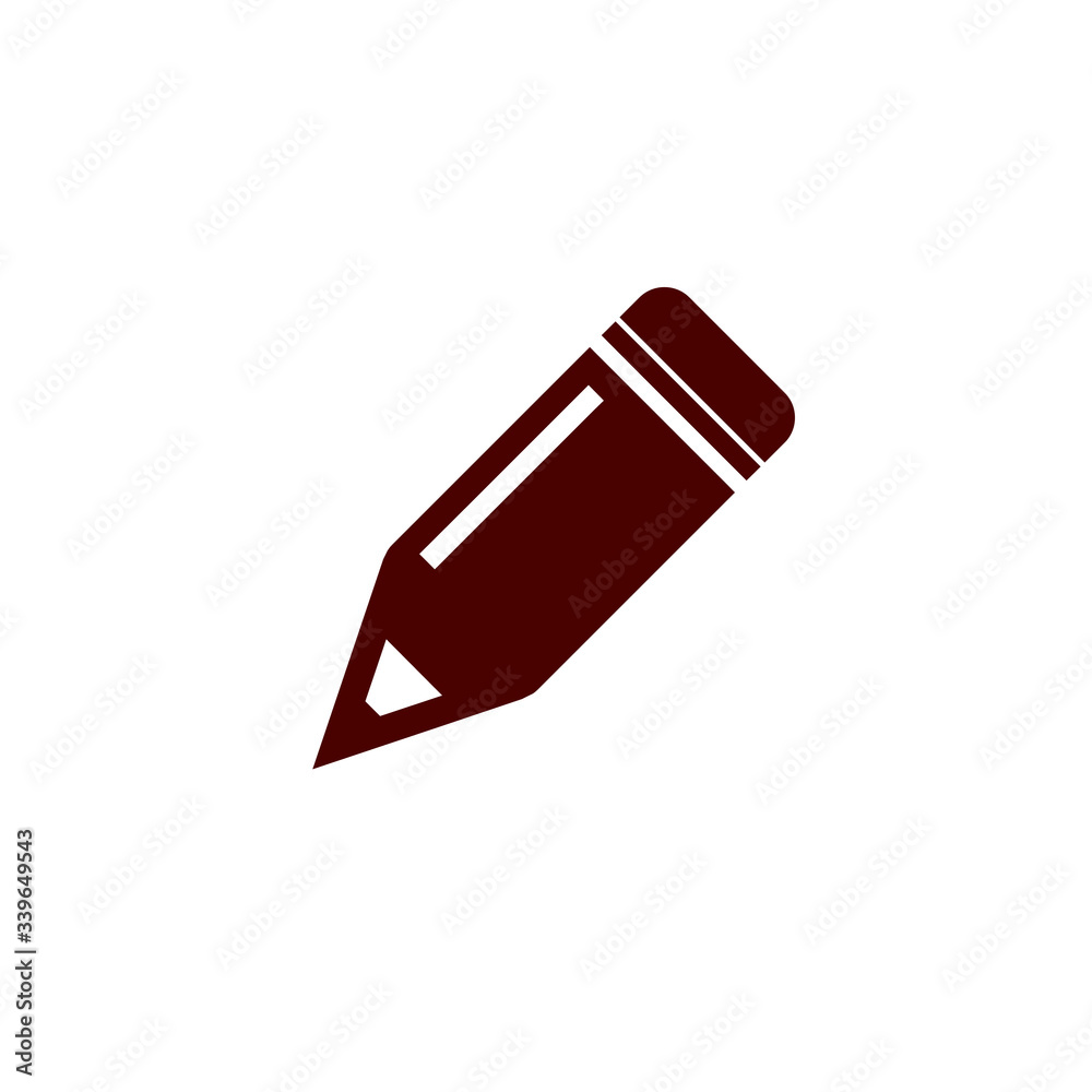 pencil icon on white background. pencil icon on white background.