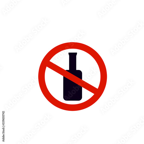 No alcohol drinks on white background,prohibits, Drunk not to drive.