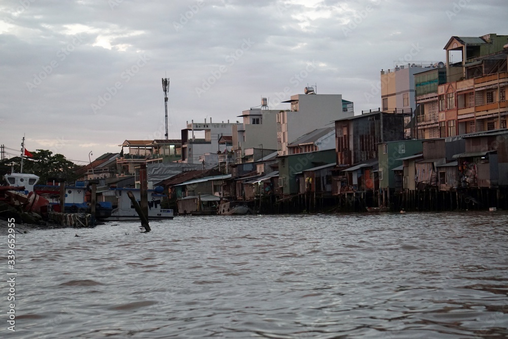 Fototapeta premium rural life in can tho in southern vietnam