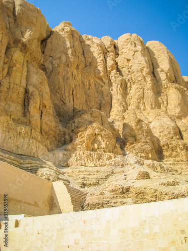 Mountains near Anscient Temple of Karnak in Luxor - Ruined Thebes Egypt photo