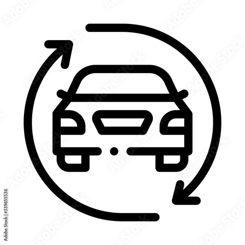 car exchange icon vector. car exchange sign. isolated contour symbol illustration