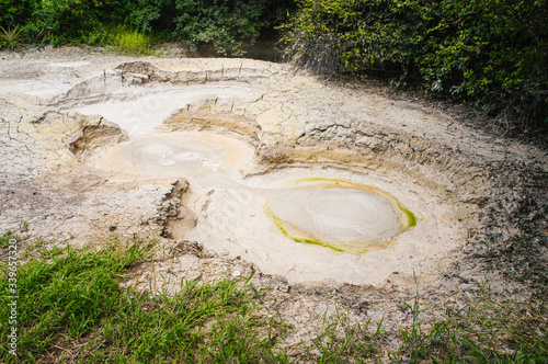 Hot and sulfur mud at volcano Rincón de la Vieja photo