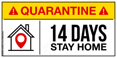 Wallpaper Mural please stay home quarantine warning and attention icon sticker. house with location icon danger sign, COVID19 epidemic and pandemic symbol. prevention 14 days quarantine logo template sticker Torontodigital.ca