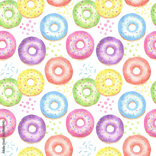 Colorful Donuts and Sprinkles Pattern