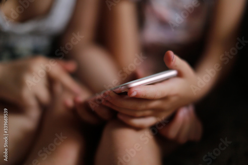 smartphone, children scare and threaten phone