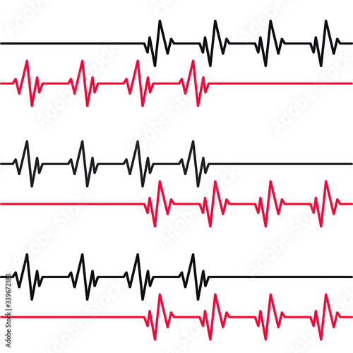 Cardiology line, vector, background illustration 