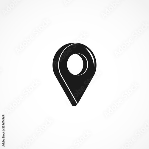 Location icon. isolated map pin on white background for web and mobile