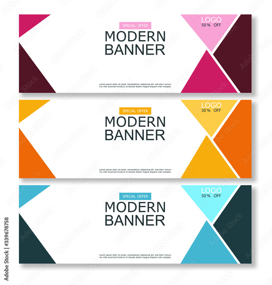 Modern banner, web template, abstract design template, graphic flyer, web design, creative design vector