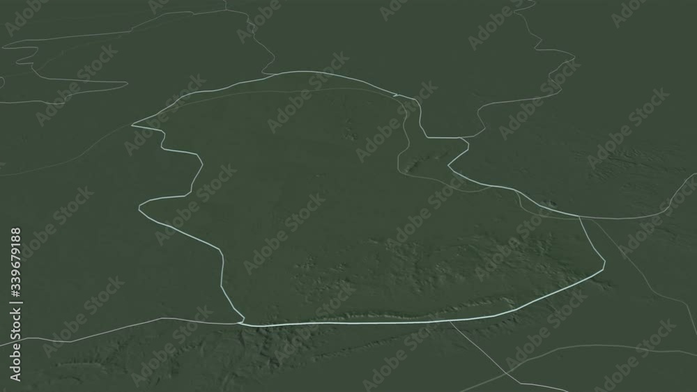 Gombe, state with its capital, zoomed and extruded on the administrative map of Nigeria in the conformal Stereographic projection. Animation 3D Gombe, state with its capital, zoomed and extruded on the administrative map of Nigeria in the conformal Stereographic projection. Animation 3D