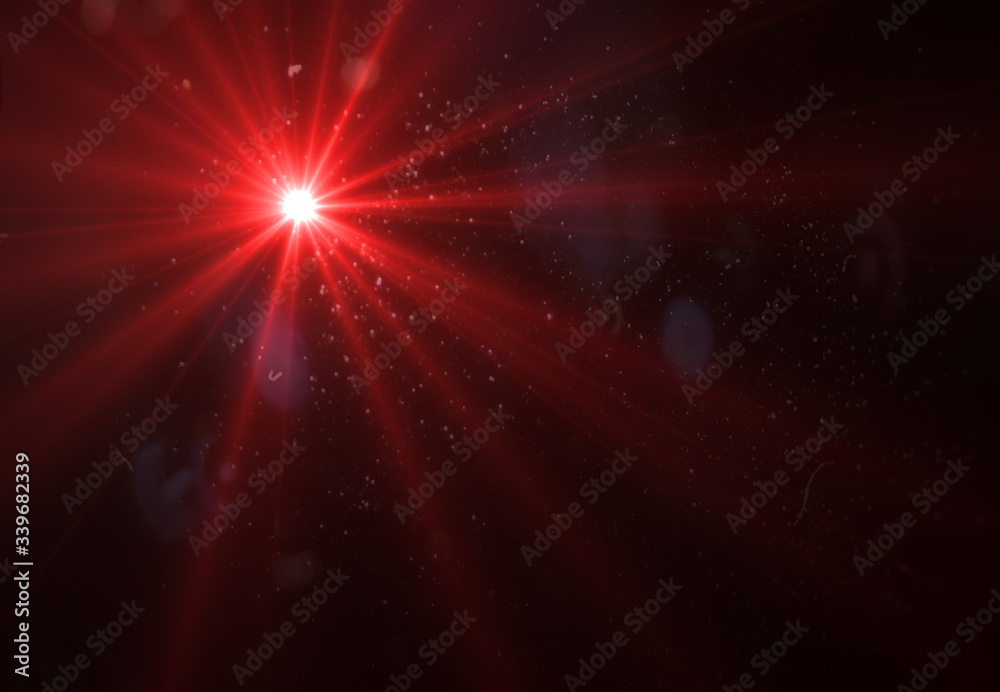 Naklejka premium Modern lens flare red background streak rays (super high resolution)