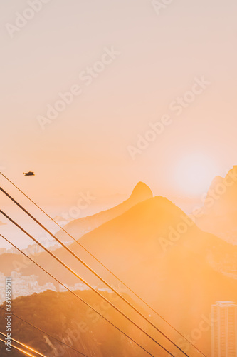 Sunset overview of Rio de Janeiro