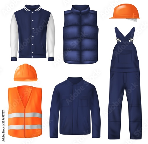 Work wear and sports clothes for men photo