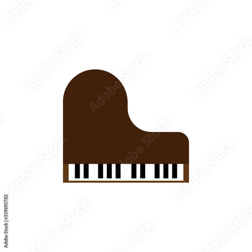 piano color illustration icon on white background