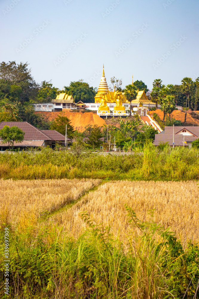 A beautiful view of buddhist temple at Chiang Rai, Thailand.