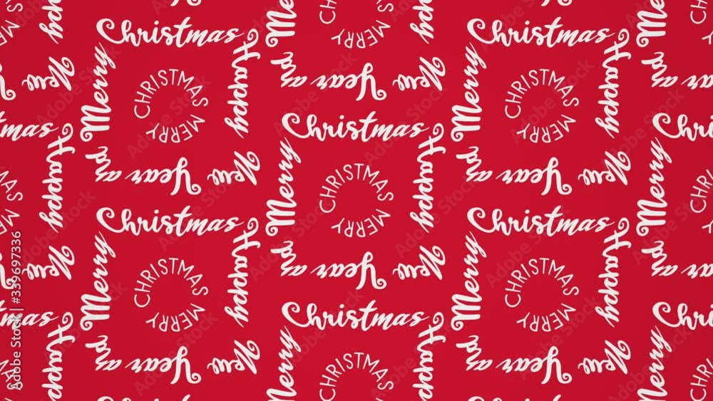 Merry Christmas and Happy New Year text kinetic typography. Xmas greeting banner Merry Christmas and Happy New Year text kinetic typography. Xmas greeting banner
