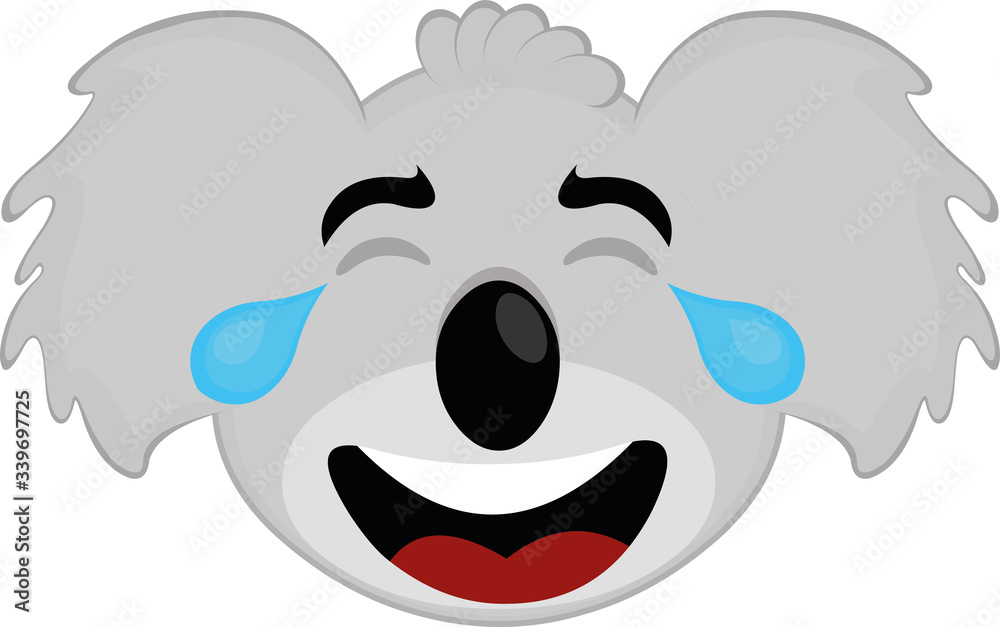 Vector illustration of the face of a koala cartoon Vector illustration of the face of a koala cartoon