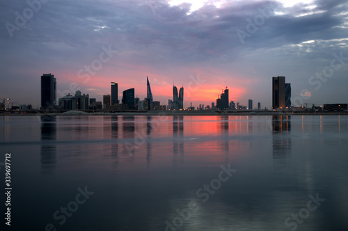 Bahrain skyline during dusk