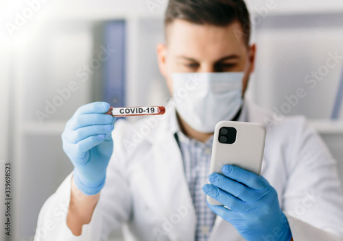 Young handsome doctor in hospital