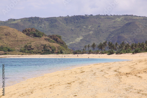 White sand on Kuta Lombok Beach, Indonesia