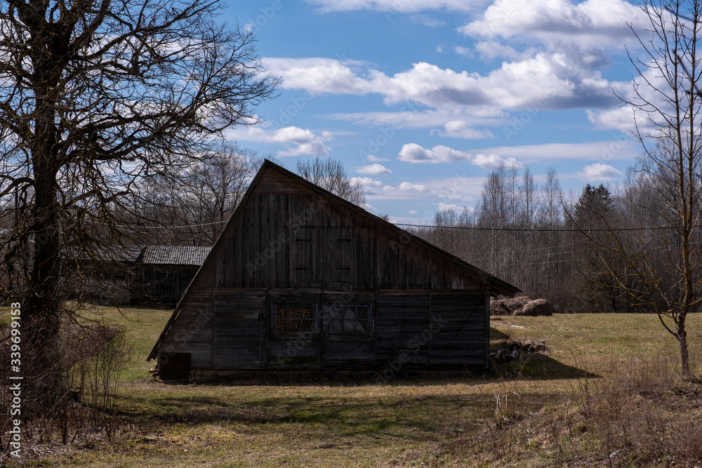 old barn in the countryside old barn in the countryside