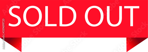 Cartel de sold out en rojo