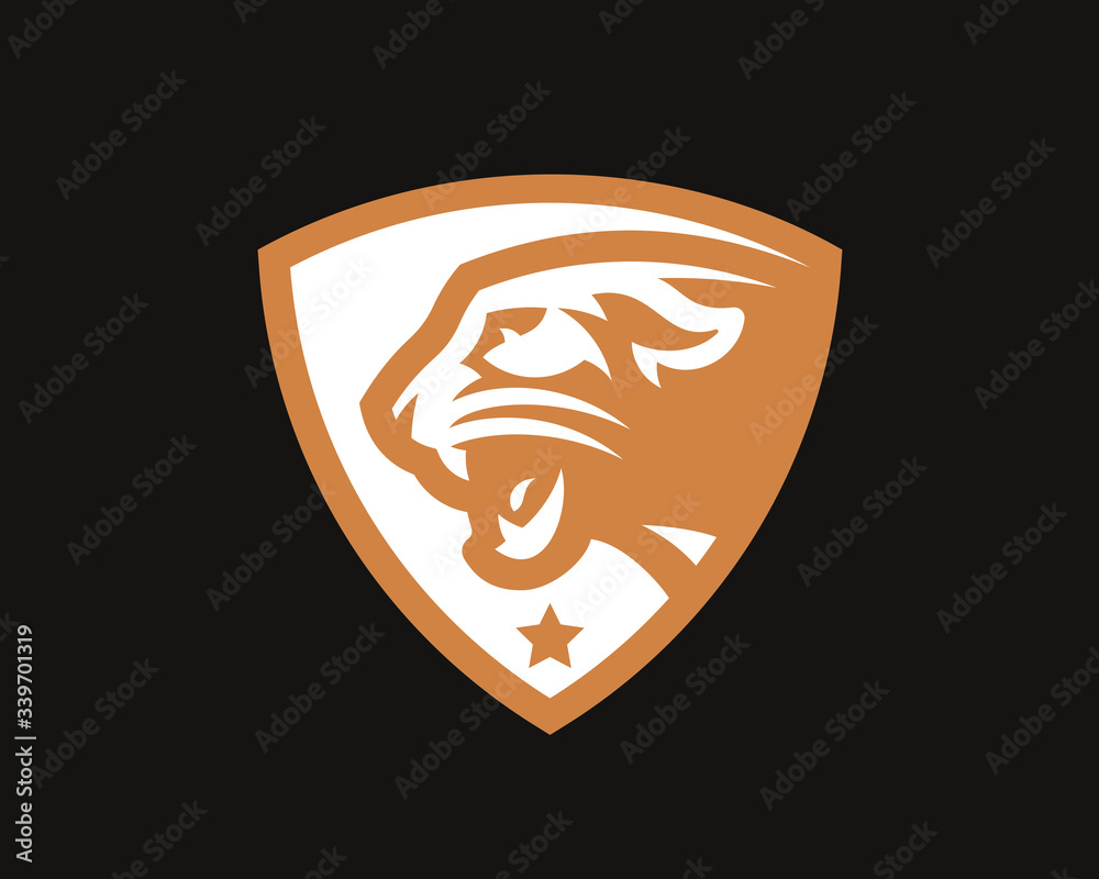 Panther head logo. Cougar emblem design editable for your business. Vector illustration. Panther head logo. Cougar emblem design editable for your business. Vector illustration.