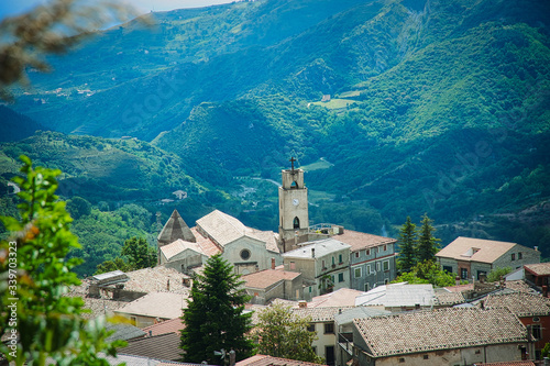 Overview of the village of Aiello Calabro. photo