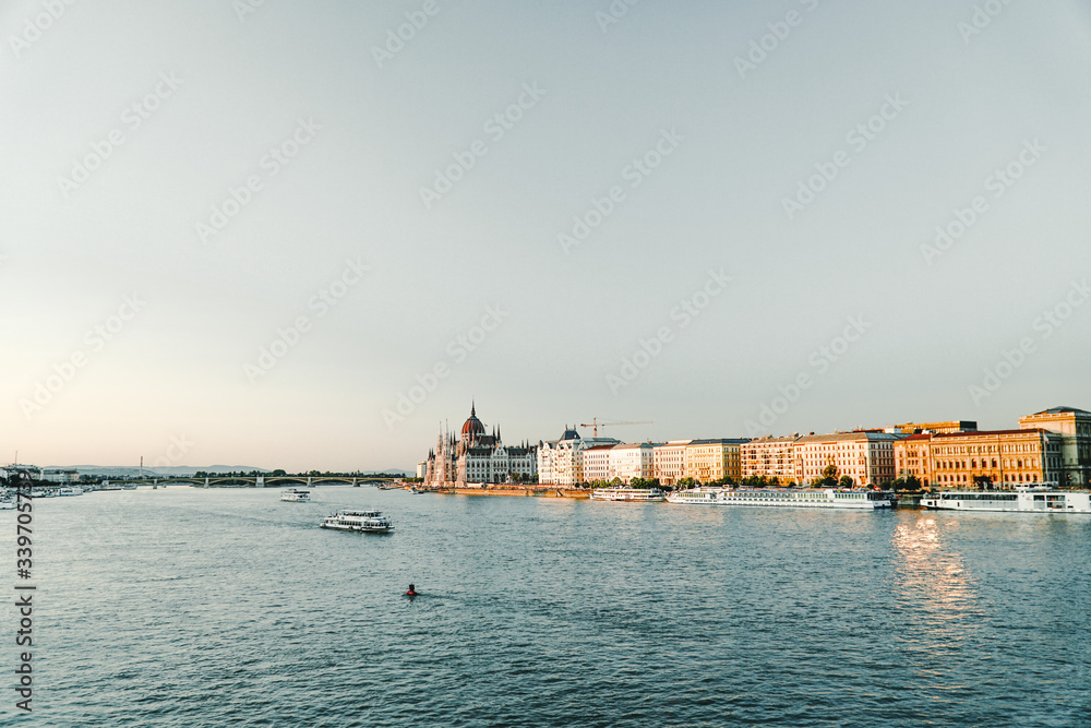 Naklejka premium Budapest and Danube Panorama