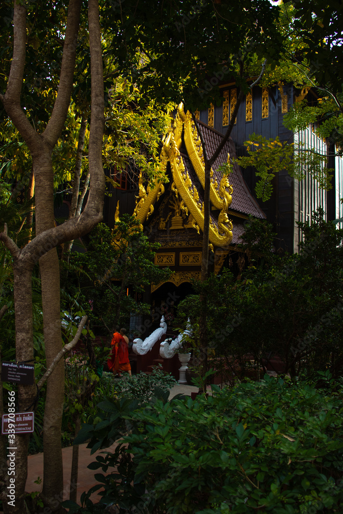 Fototapeta premium A beautiful view of buddhist temple at Chiang Rai, Thailand.