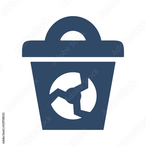 Trash can, recycle bin symbol icon. Ecology concept.