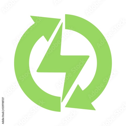 Free Download Renewable green energy icon. Flat icon illustration for perfect web and mobile design. Ecology and environment concept. - GFXLoad
