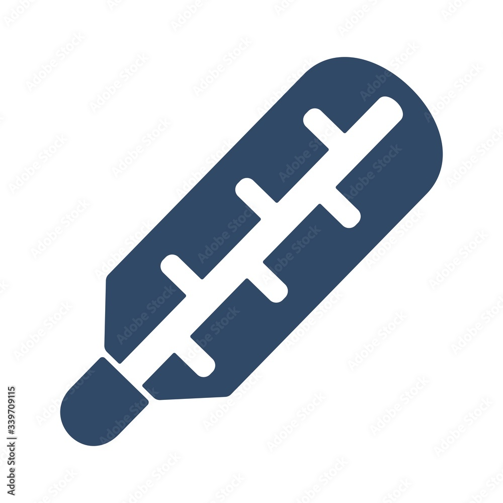 Thermometer icon in flat style. Fever, flu sign. Thermometer icon in flat style. Fever, flu sign.