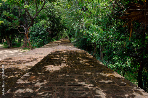 This stone walls around the site of the ruins at Polonnaruwa photo