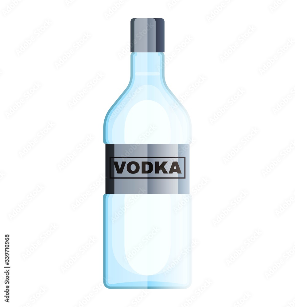 Bottle vodka glass alcohol drink vector flat Bottle vodka glass alcohol drink vector flat