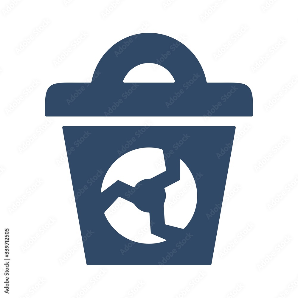 Trash can, recycle bin symbol icon. Ecology concept. Trash can, recycle bin symbol icon. Ecology concept.