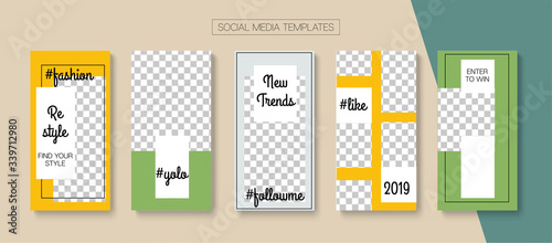 Modern Stories Vector Background.