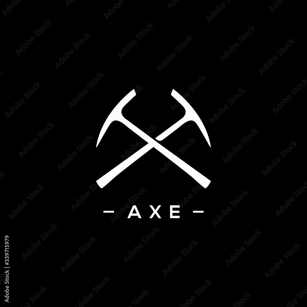 Ax axe simple modern icon logo design vector Ax axe simple modern icon logo design vector