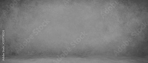 Foto Gray background backdrop studio, wall and floor with texture.
